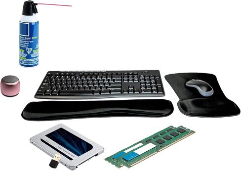 Micron 500GB SSD Storage Upgrade for OptiPlex 3010 Desktop, SFF, MT Modernize & Speed Up Your PC Setup Bundle with Faster 8GB Memory, Micro Speaker, MK270 Wireless Keyboard & Mouse, & Gel Mouse Pads in Saudi Arabia