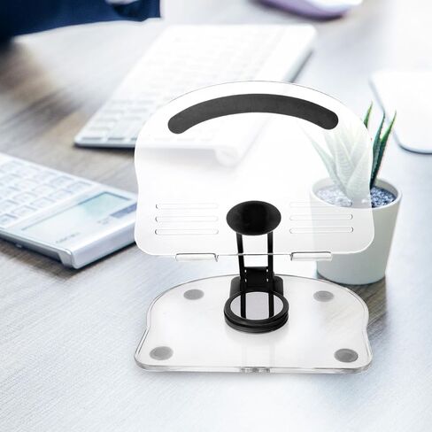 Adjustable Foldable Tablet Stand with Non-Slip Base for Desktop Use Solid Tablet Holder for Home and Office Black Portable Support Compatible with Most in Saudi Arabia