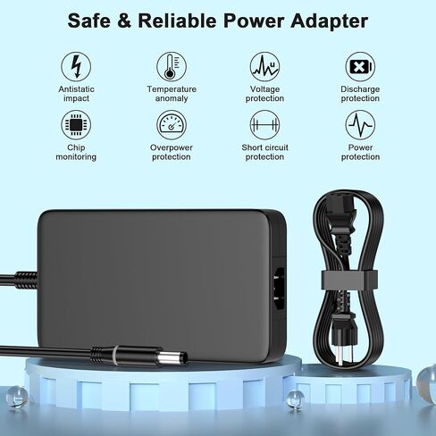 شاحن كمبيوتر محمول 240 واط متوافق مع Dell G15 G16 G7 G5 G3 Alienwar-e 13 15 17 x15 x16 x17 m15 m17 Precision7510 7520 7710 7720 7730 3541 3550 355 شاحن الكمبيوتر المحمول للألعاب مزود طاقة in Kuwait