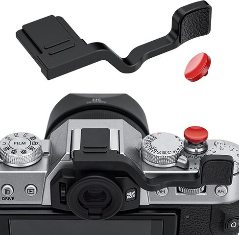 XT30 III مقبض الإبهام مع زر الغالق لـ Fuji Fujifilm XT30III XT30II X-T20 X-T10، مقبض إبهام معدني X-T30III مع واقي غطاء الحذاء الساخن وحامل دعم مسند الإبهام لا يؤثر على استخدام القرص الأسود in Saudi Arabia