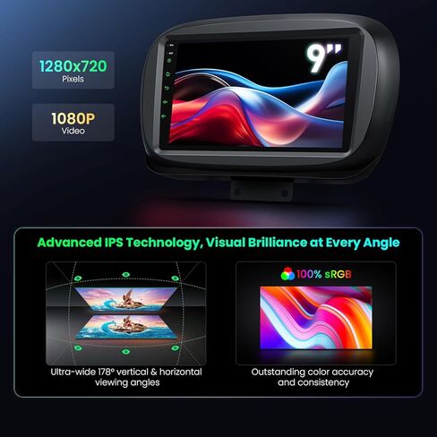 ستيريو سيارة XTRONS Android 14 لسيارة Fiat 500X (2015-2020)، شاشة لمس IPS مقاس 9 بوصة وراديو السيارة ونظام تحديد المواقع العالمي (GPS) وبلوتوث مدمج ووحدة رأس DSP لاسلكية CarPlay Android Auto (4+64 جيجابايت) in Kuwait