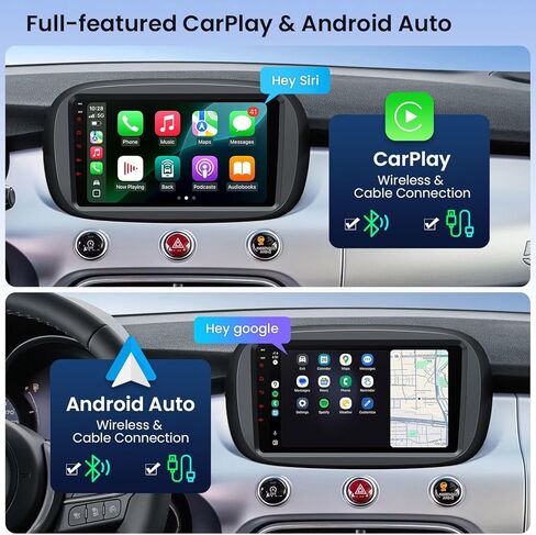 ستيريو سيارة XTRONS Android 14 لسيارة Fiat 500X (2015-2020)، شاشة لمس IPS مقاس 9 بوصة وراديو السيارة ونظام تحديد المواقع العالمي (GPS) وبلوتوث مدمج ووحدة رأس DSP لاسلكية CarPlay Android Auto (4+64 جيجابايت) in Kuwait