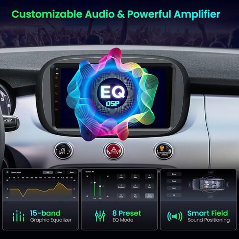 ستيريو سيارة XTRONS Android 14 لسيارة Fiat 500X (2015-2020)، شاشة لمس IPS مقاس 9 بوصة وراديو السيارة ونظام تحديد المواقع العالمي (GPS) وبلوتوث مدمج ووحدة رأس DSP لاسلكية CarPlay Android Auto (4+64 جيجابايت) in Kuwait
