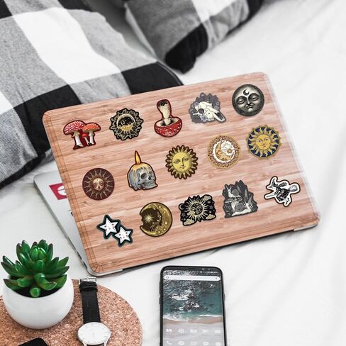 50PCS Mystic Celestial Stickers – Vintage Witchy Sun Moon Stars Occult Art Decal for Laptop, Journal, Scrapbook, Water Bottle. in Saudi Arabia