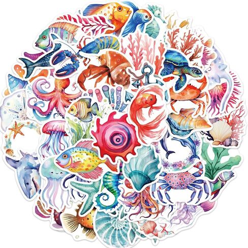 50PCS Mystic Celestial Stickers – Vintage Witchy Sun Moon Stars Occult Art Decal for Laptop, Journal, Scrapbook, Water Bottle. in Saudi Arabia