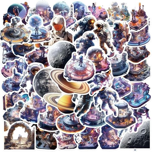 50PCS Mystic Celestial Stickers – Vintage Witchy Sun Moon Stars Occult Art Decal for Laptop, Journal, Scrapbook, Water Bottle. in Saudi Arabia