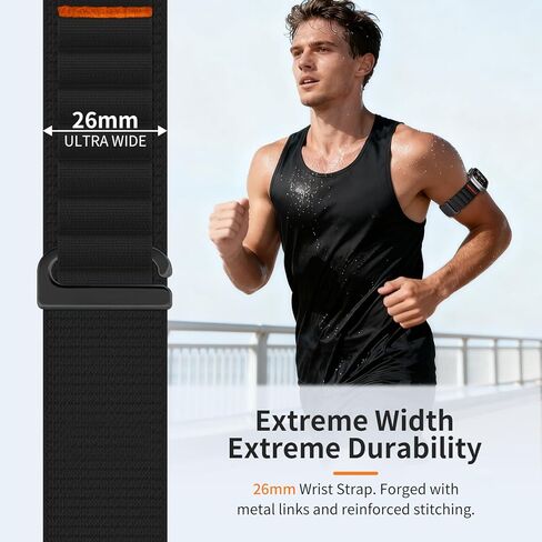 Alpine Loop Sport Arm Bicep Band حزام الكاحل لساعة Apple Band 45 مم 44 مم 46 مم 49 مم 42 مم 40 مم 41 مم 38 مم، خطاف C من النايلون الرياضي للذراع/حزام الكاحل لسلسلة iWatch Ultra 11 10 9 8 7 6 5 4 3 2 1 SE in Kuwait