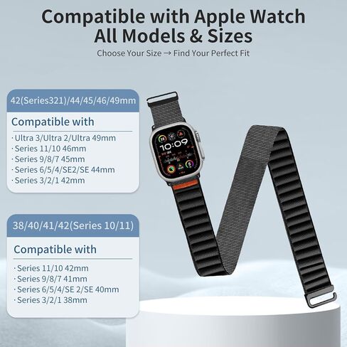 Alpine Loop Sport Arm Bicep Band حزام الكاحل لساعة Apple Band 45 مم 44 مم 46 مم 49 مم 42 مم 40 مم 41 مم 38 مم، خطاف C من النايلون الرياضي للذراع/حزام الكاحل لسلسلة iWatch Ultra 11 10 9 8 7 6 5 4 3 2 1 SE in Kuwait