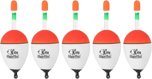 1oz Fishing Bobbers, 5 Pack EVA Fishing Float for Saltwater Freshwater Fishing, White in Saudi Arabia