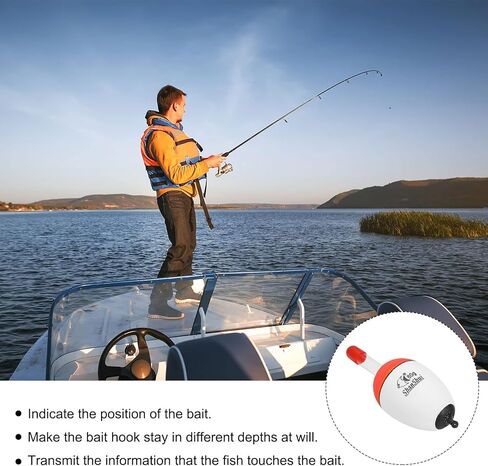 1oz Fishing Bobbers, 5 Pack EVA Fishing Float for Saltwater Freshwater Fishing, White in Saudi Arabia