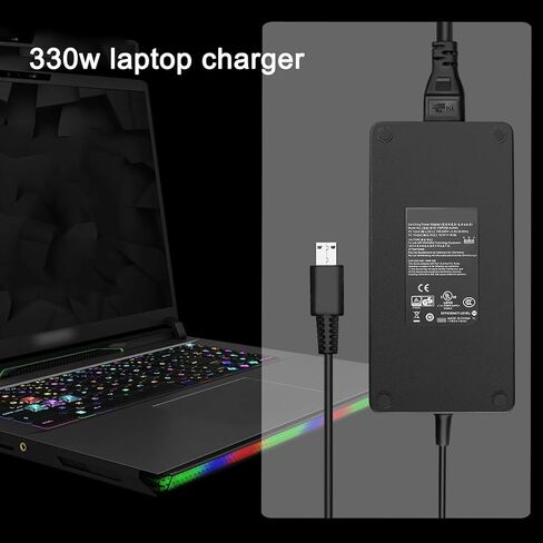 330W Laptop Charger Compatible with Msi Raider 18 GE68 GE78 Vector 16 17 HX Laptop MS-15M2 MS-17S2 MS-1822 MS-1823 s93-409580-d04 adp-330gb d in Saudi Arabia