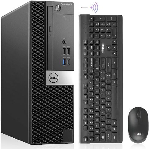 أجهزة الكمبيوتر المكتبية Dell OptiPlex 5070 Windows 11 Pro، 8 Core i7 9700 حتى 4.7 جيجا هرتز، 16 جيجا DDR4، 512 جيجا M.2 NVMe SSD، Intel Wireless Wi-Fi 6E AX210 وBluetooth 5.2، محول HDMI (متجدد) in Saudi Arabia