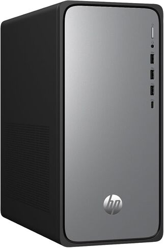كمبيوتر مكتبي HP OmniDesk، Intel Core i3-14100، ذاكرة الوصول العشوائي 8 جيجابايت، 256 جيجابايت SSD، Intel UHD Graphics 730، Windows 11 Home، Meteor Silver، M02-0035t (2025) (متجدد) in Saudi Arabia