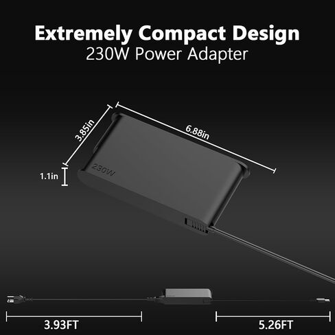 شاحن الكمبيوتر المحمول 2026 Slim 230W 245W متوافق مع Lenovo Legion 5 7 Pro 5i 7i 5P C7 S7 Legion 16IAX10H 16IRX10 16IRX9 15IRX10 15IAX10 15AKP10 16IAX10 LOQ 15IRX10 17IRX10 15IRX9 Gaming كمبيوتر محمول in Kuwait