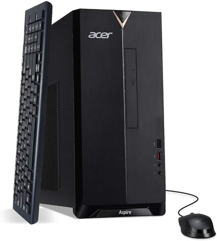 كمبيوتر مكتبي أيسر أسباير TC-1660-UR17 | معالج انتل كور i5-10400 سداسي النواة من الجيل العاشر | 12 جيجابايت 2666 ميجا هرتز DDR4 | 512 جيجا بايت NVMe M.2 SSD | 8X دي في دي | إنتل واي فاي لاسلكي 6 | ويندوز 10 بروفيشنال in Kuwait