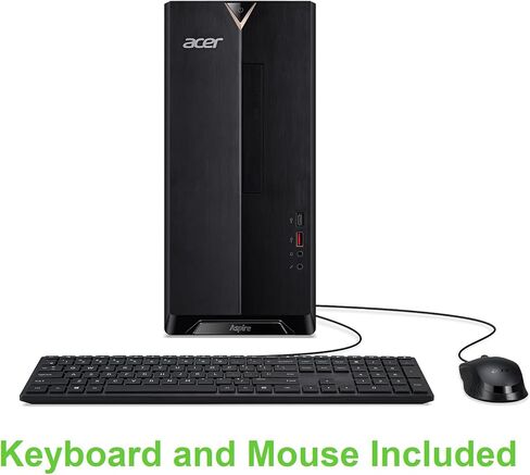 كمبيوتر مكتبي أيسر أسباير TC-1660-UR17 | معالج انتل كور i5-10400 سداسي النواة من الجيل العاشر | 12 جيجابايت 2666 ميجا هرتز DDR4 | 512 جيجا بايت NVMe M.2 SSD | 8X دي في دي | إنتل واي فاي لاسلكي 6 | ويندوز 10 بروفيشنال in Kuwait