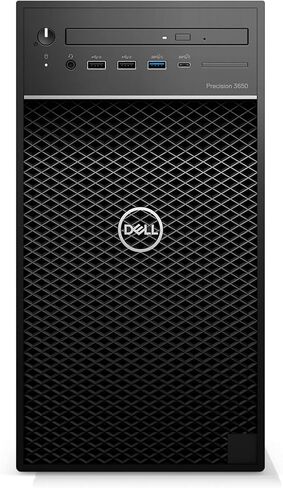 الكمبيوتر المكتبي لمحطة العمل طراز Precision 3650 من Dell | Core i9-10900 - محرك الأقراص الصلبة SSD سعة 512 جيجابايت - ذاكرة الوصول العشوائي 32 جيجابايت - Nvidia RTX T1000 | 10 مراكز بسرعة 5.2 جيجا هرتز - 4 جيجا بايت GDDR6 ويندوز 11 برو أسود (متجدد) in Saudi Arabia