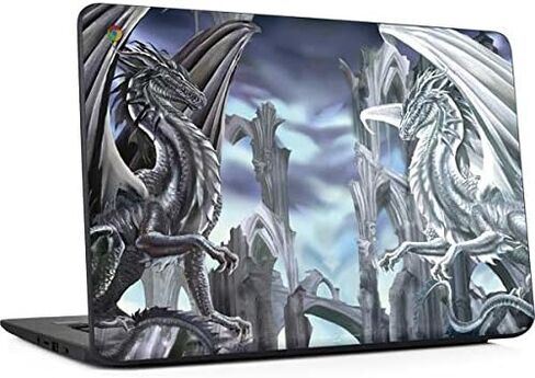 ملصق Skinit للكمبيوتر المحمول متوافق مع Chromebook 14 G5 - تصميم Ruth Thompson Checkmate Dragons المصمم في الأصل in Kuwait