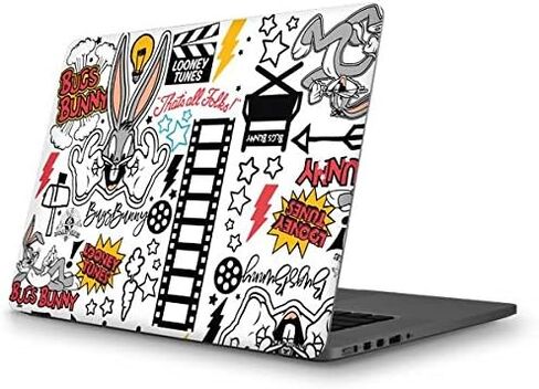 غلاف كمبيوتر محمول من Skinit متوافق مع جهاز MacBook Pro 13 (شاشة Retina 2013-15) - تصميم رقعات الأرنب المرخص رسميًا من Warner Bros in Kuwait