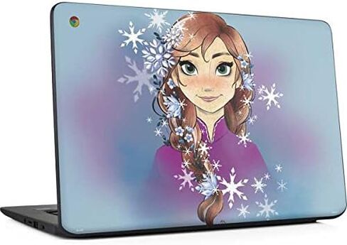 غلاف كمبيوتر محمول من Skinit متوافق مع Chromebook 14 G5 - تصميم صورة Disney Anna Portrait مرخص رسميًا in Kuwait
