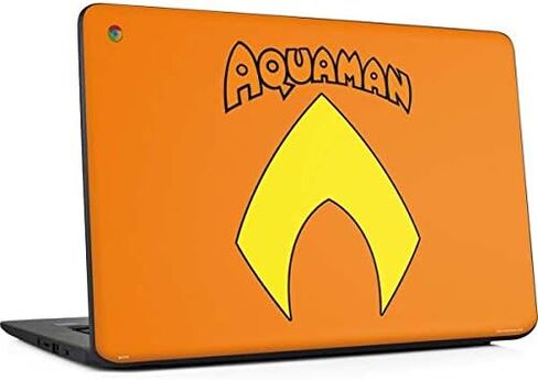 غلاف كمبيوتر محمول من Skinit متوافق مع جهاز Chromebook 14 G5 - تصميم شعار رسمي مرخص رسميًا من Warner Bros Aquaman in Kuwait