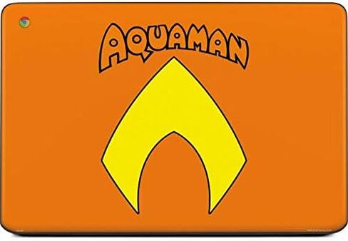 غلاف كمبيوتر محمول من Skinit متوافق مع جهاز Chromebook 14 G5 - تصميم شعار رسمي مرخص رسميًا من Warner Bros Aquaman in Kuwait