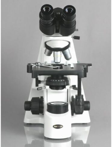 AmScope B690A-DK-PL Siedentopf Binocular Compound Microscope, 40X-1500X Magnification, WH10x and WH15x Super-Widefield Eyepieces, Infinity Plan Objectives, Brightfield/Darkfield (BF/DF), Kohler Condenser, Double-Layer Mechanical Stage in Saudi Arabia