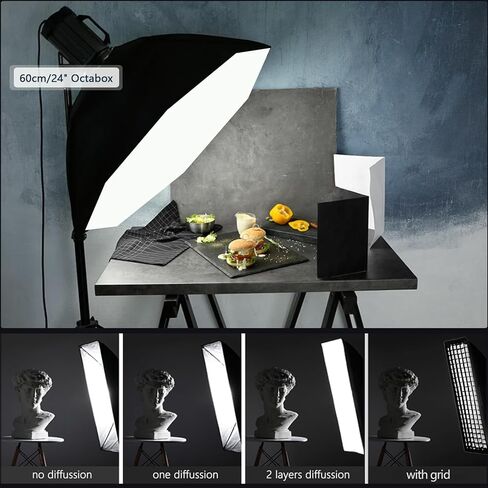 Godox UL-Octa 90cm Quick Release Octagonal Softbox, Foldable 35" Octabox Fast Setup, Universal Bowens Mount Soft Box with Diffusers/Honeycomb Grid for Portrait Photgraphy Studio Monolight Video Light in Saudi Arabia