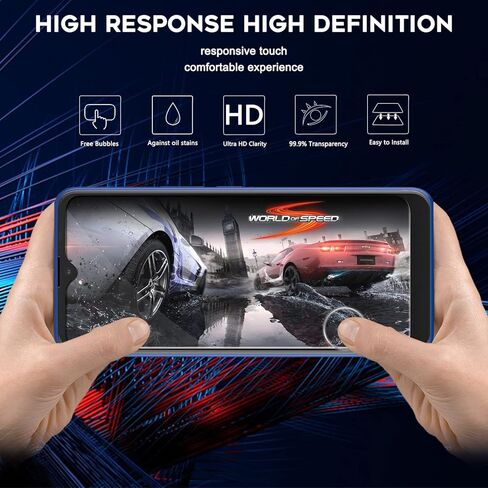 Orzero (3 Pack) Tempered Glass Screen Protector Compatible for Cricket Dream 5G, AT&T Radiant Max 5G (6.82 inch) Protector De Pantalla 2.5D Arc Edges 9 Hardness HD Bubble-Free in Saudi Arabia