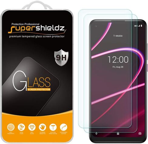 Supershieldz (2 Pack) Designed for T-Mobile (Revvl 5G) Tempered Glass Screen Protector, Anti Scratch, Bubble Free in Kuwait