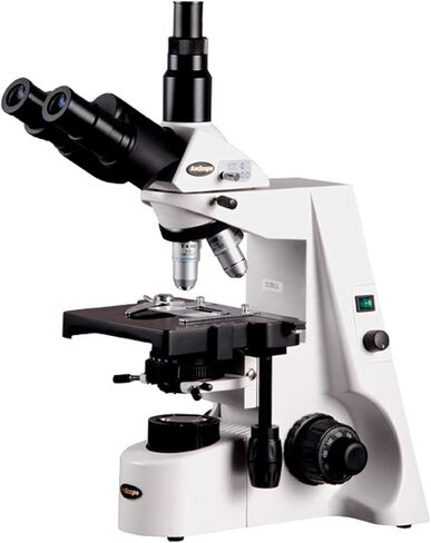 مجهر مركب ثلاثي العينيات AmScope T690A-PL، تكبير 40X-1500X، عدسات WH10x وWH15x فائقة العرض، أهداف لونية لخطة إنفينيتي، برايتفيلد، مكثف كوهلر، مرحلة ميكانيكية مزدوجة الطبقة in Saudi Arabia