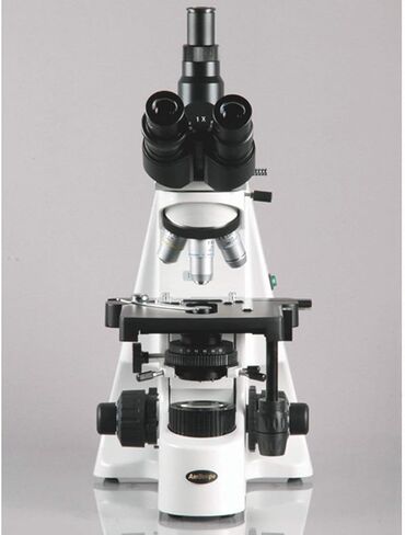 مجهر مركب ثلاثي العينيات AmScope T690A-PL، تكبير 40X-1500X، عدسات WH10x وWH15x فائقة العرض، أهداف لونية لخطة إنفينيتي، برايتفيلد، مكثف كوهلر، مرحلة ميكانيكية مزدوجة الطبقة in Saudi Arabia