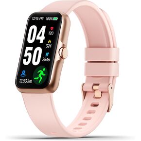 جهاز تتبع اللياقة البدنية مع معدل ضربات القلب المستمر على مدار 24 ساعة طوال أيام الأسبوع، مراقب الأكسجين في الدم، ساعة ذكية مع مراقب النوم، IP68 مقاوم للماء، عداد الخطوات للنساء والرجال (أسود) in Kuwait