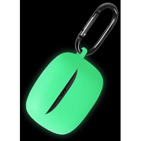 حافظة سيليكون Geiomoo لسماعات JBL Tune Buds 2، غطاء حماية ناعم ومرن مقاوم للخدش مع حلقة تسلق (أسود) in Kuwait
