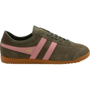 Gola Women's Bullet Suede Sneaker, Khaki/Coral Pink/Dark Brown, 7.5 in Kuwait