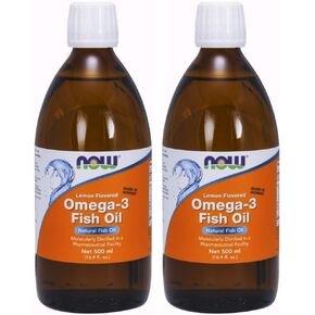 NOW Supplements, Omega-3 Fish Oil Liquid, Molecularly Distilled, Lemon Flavored, 7-Ounce in Saudi Arabia