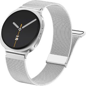 أحزمة معدنية GEAK متوافقة مع ساعة Galaxy Watch 8 Band 40mm 44mm/Galaxy Watch 8 Classic 46mm، حزام مغناطيسي بحلقة شبكية من الفولاذ المقاوم للصدأ لساعة Samsung Watch 8 Bands النساء والرجال in Kuwait