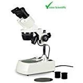 Vision Scientific VMS0002-RC-12-ES15 Binocular Stereo Microscope, 10x(Pair of 15x) Widefield Eyepiece, 1x and 2X Objectives, 10x, 20x, 15x and 30x Magnification, Top and Bottom LED Illumination in Kuwait