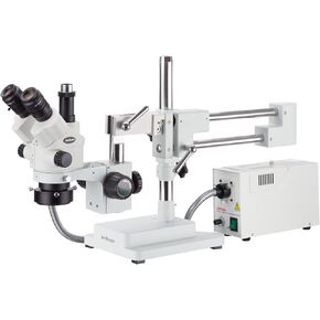 AmScope 3.5X-90X Simul-Focal Stereo Lockable Zoom Microscope with a Fiber Optic Ring Light in Saudi Arabia