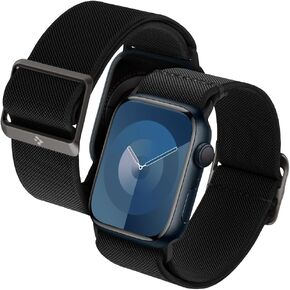 Spigen Air Fit Band Designed for Apple Watch Band Series 11/10 42mm, 9/8/7 41mm, SE3/SE2/SE/6/5/4 40mm, 3/2/1 38mm - Black in Saudi Arabia