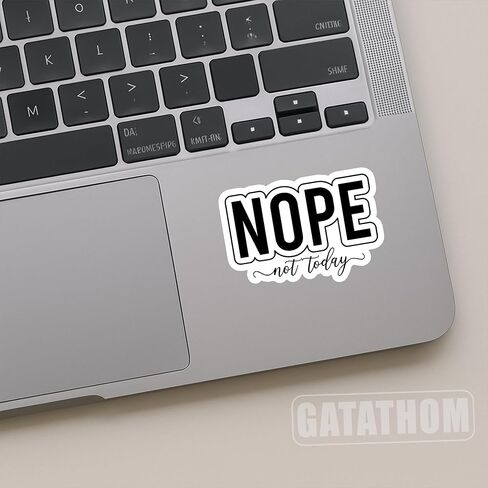 (3 قطع) ملصق Nope Not Today، شارات الفينيل المقتبسة الساخرة المضحكة، ملصقات مضادة للماء للمكتب، ملصقات مضادة للماء لزجاجة المياه وغطاء الهاتف وخوذة سجل القصاصات، هدايا لزملاء العمل والأصدقاء، 3 بوصات × 2 بوصة in Kuwait