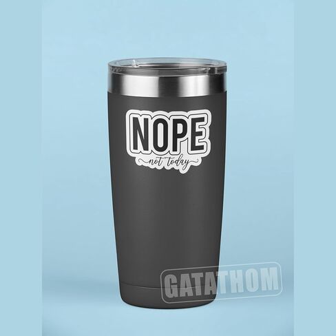 (3 قطع) ملصق Nope Not Today، شارات الفينيل المقتبسة الساخرة المضحكة، ملصقات مضادة للماء للمكتب، ملصقات مضادة للماء لزجاجة المياه وغطاء الهاتف وخوذة سجل القصاصات، هدايا لزملاء العمل والأصدقاء، 3 بوصات × 2 بوصة in Kuwait