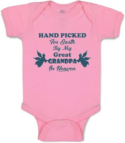 Cute Rascals Custom Baby Bodysuit Hand Picked for Earth by My Great Grandpa in Heaven Funny Cotton in Saudi Arabia