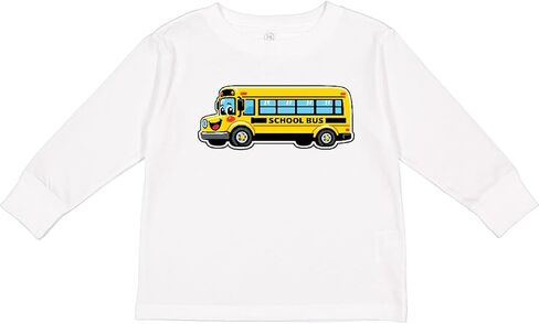 inktastic Cute School Bus Toddler Long Sleeve T-Shirt in Saudi Arabia