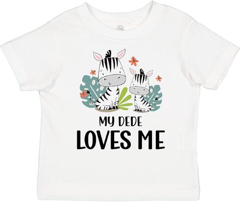 inktastic Zebra My Dede Loves Me Toddler T-Shirt in Saudi Arabia