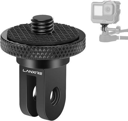 محول حامل ثلاثي للكاميرا من الألومنيوم 1/4 بوصة - 20 حامل محول متوافق مع كاميرات Gopro Action Insta360 وغيرها من الملحقات القياسية 1/4، محول تركيب ربع بوصة (نوع AA) in Kuwait