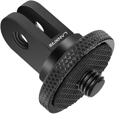 محول حامل ثلاثي للكاميرا من الألومنيوم 1/4 بوصة - 20 حامل محول متوافق مع كاميرات Gopro Action Insta360 وغيرها من الملحقات القياسية 1/4، محول تركيب ربع بوصة (نوع AA) in Kuwait