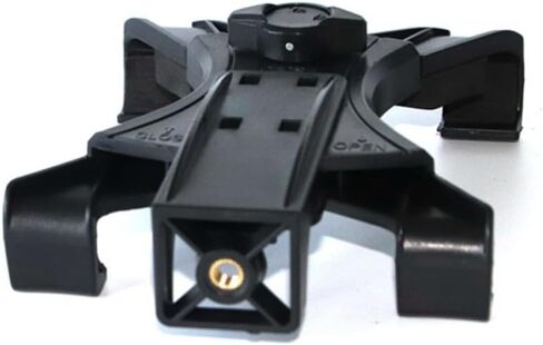 Tablet Stand Holder Tripod with Plastic Clamp for Tablets, Portable Live Streaming Bracket in Black, Adjustable Base Support for Desk and Outdoor Use in Saudi Arabia