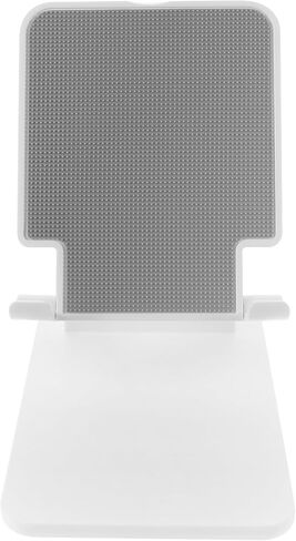 Adjustable Foldable Aluminum Alloy Tablet Stand with Dual-Joint Rotation, Pearl White Compact Desktop Holder for Tablets and Accessories, Portable Desk Mount for Home and Office in Saudi Arabia
