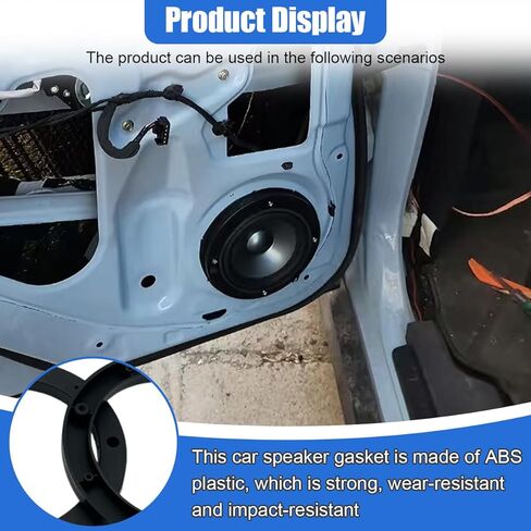 6.5" Car Speaker Spacers, ABS Fixed Speakers Ring Mounting Adapter, Enhance Sound Quality Car Speaker Washer, Universal Subwoofer Replacement Modified Accessories for Most Cars (2 Pairs) in Saudi Arabia